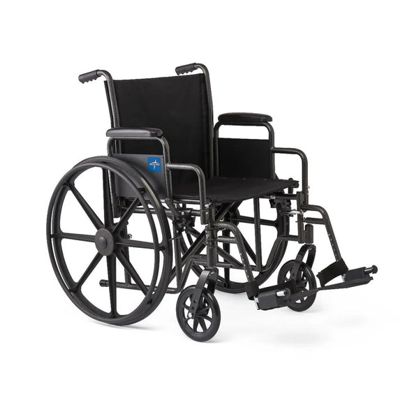 Durable Wheelchair with Swing Away Foot Rests by Medline for Sale Medline
