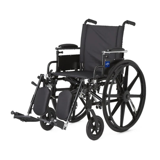 Lightweight Manual Wheelchair with Elevating Leg Rests by Medline for Sale Medline