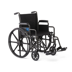 Durable Wheelchair with Swing Away Leg Rests by Medline Wheel Walkers (WW)