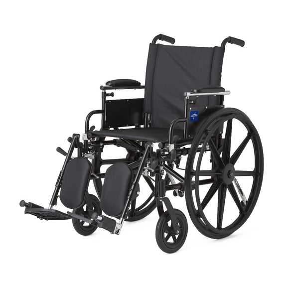 Medline Excel Lightweight Wheelchair with Elevating Leg Rests Medline