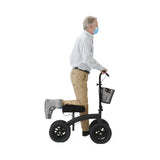 Medline All-Terrain Knee Walker, with 12" Wheels, 20"-26" Adjustable Knee Pad Height Medline
